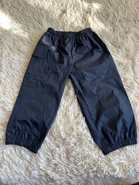 Toddler Kids Navy Blue Cargo Rain/Wind Pants - 18 mths